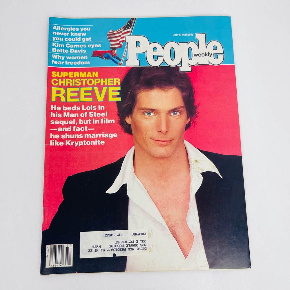 People Weekly Magazine July 6 1981 Christopher Reeve Superman Good Condition